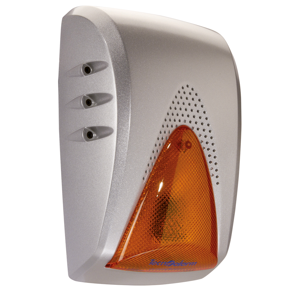 Sirène auto-alimentée avec clignotant à LED orange Couleur Blanc RSC