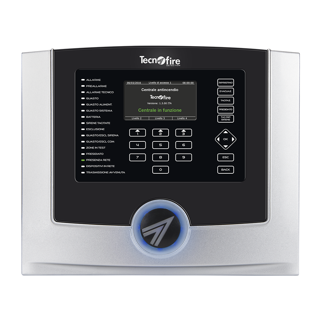 Centrale de détection incendie adressable 1 boucle, gérant 298 points