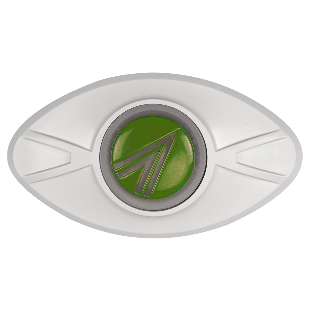 Répéteur optique lumineux de couleur verte, visible à 360°