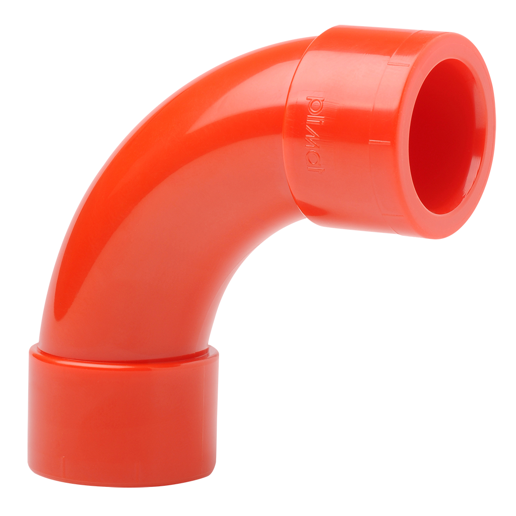 Coude de 90°en ABS, Dia. 3/4", épaisseur 1,9mm, vendu en paquet de 10