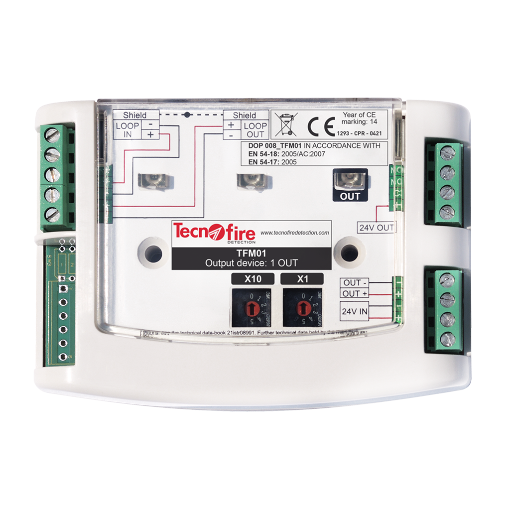 Module adressable composé de 1 sortie supervisée avec 2 fonctions 