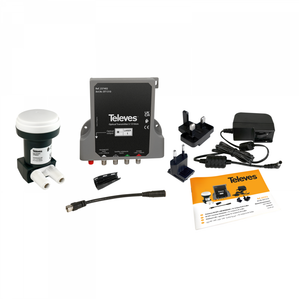 Kit : LNB Wideband + Module Émetteur Optique “FC/UPC” 8dBm 1310nm