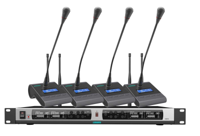 Récepteur sans fil True Diversity à 4 canaux/ 4 MICs de bureau
