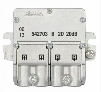 [TVS-542703] Mini-Dérivateur 5...2400MHz “EasyF” 2D 21dB Intérieur